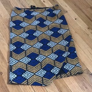 Anthropologie skirt with geometric pattern